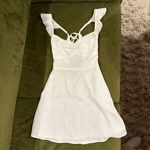 Princess Polly White dress with Ruffle Straps